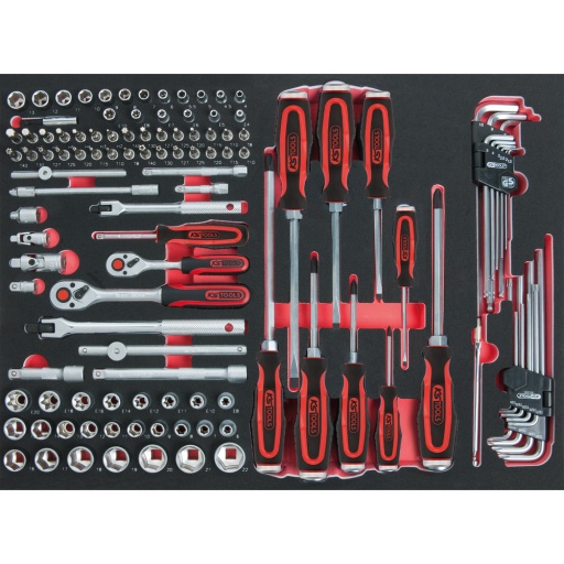 Module de douilles SCS 1/4'' + 3/8'' 118 pièces module 1/1