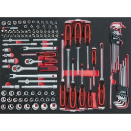 Module 1/1
Pour servantes d'atelier et coffres à outils
Rangement ordonné grâce à une découpe
Résistant aux hydrocarbures et aux produits chimiques
Insert en mousse tricolore haute résistance