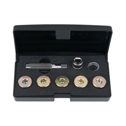 Kit de réparation de vis de carter d'huile m 17 x 1.5
- pour reparer rapidement et facilement le filetage des carters d'huile
- égalment adapte pour les carters en aluminium
- égalment adapte pour carter a bouchon rentrant
- coffret de rangement
utilisation : chrysler. citroen. dacia. nissan. peugeot.renault. volvo