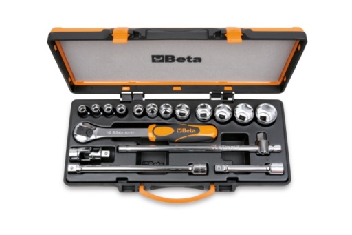 Coffret 12 douilles et 5 accessoires 1/2 Beta tools 12 pans