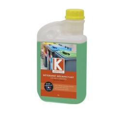 Associe des propriétés désinfectantes au nettoyage en profondeur des locaux poubelles, conteneurs fortement souillés... 
Parfumé au pin. Laisse une odeur fraîche après nettoyage. Peu moussant, il peut s'utiliser à la haute pression. 
Economique de par sa forte concentration en matières actives. 
Produit biocide. 
