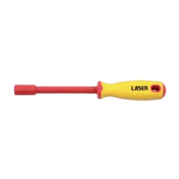 Porte-douille isolée VDE 9mm - 6 pans Porte-douille isolée VDE 9mm - Type Tournevis  longueur 125mm  Fabrication en Chrome Vanadium  Manche en PP/TPR Convient pour une utilisation sur des circuits allant jusqu'à 1500V DC et 1000 V AC 