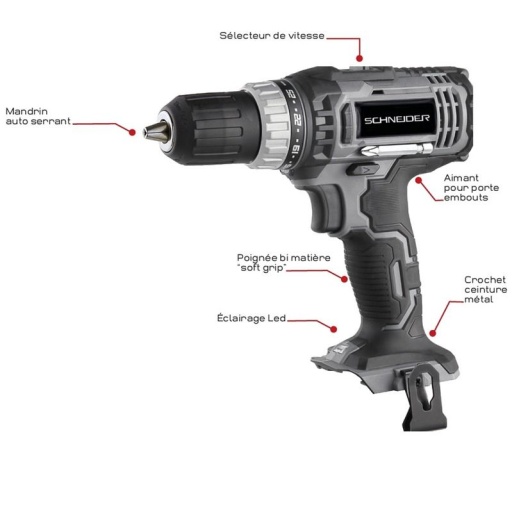 Perceuse/Visseuse 20v 35nm Sans Chargeur Ni Batterie