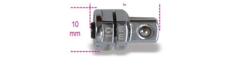 Adaptateur pour douilles 1/4" à déverrouillage rapide pour clés à cliquet 10 mm
