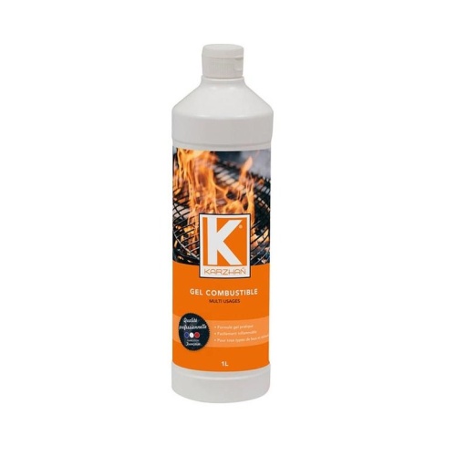 Gel combustible allume-feux - bouteille de 1L