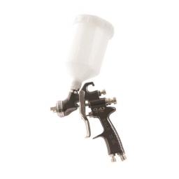 Pistolet par gravité HVLP pour travaux de carrosserie et finitions.
Caractéristiques :
- excellentes répartition et pulvérisation
- ergonomie retravaillée pour une meilleure prise en main
- buse en inox, corps en aluminium traité Ø2mm
- godet en polyamide 600ml
- filtre
- pression de service : 1 à 2bar
Livré avec buse Ø2mm
Livré avec raccord