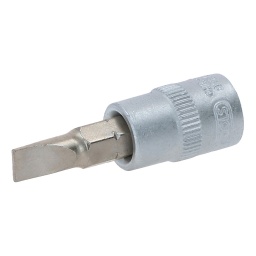 Fente
Carré d'entraînement intérieur selon DIN 3120 / ISO 1174 avec encoche pour verrouillage par bille
avec embout tournevis nickelé serti
Pour une utilisation manuelle
Finition satinée
Chrome Vanadium