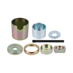 Outils pour silent-blocs arrière - BMW x5
- pour le montage et le démontage des silent-blocs sur l'essieu arrière
- idéal pour roulements grippes
- utilisation avec vérin hydraulique
- coffret de rangement
Vérin hydraulique conseille : 16 t (440.0005). 22 t (440.0110)
utilisation : BMW x5 (e53)
disque avec taraudage
bague de maintien
disque de montage
douille de pression
disque de pression
tube de pression touring
disque de pression touring
vis de force m18/m22. 250 mm 