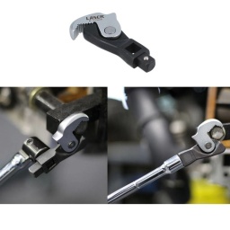 Tête de clé réglable avec ajustement rapide par retrait à une seule main pour agripper des fixations de 14 à 32 mm.

Tête de clé à réglage rapide avec mâchoires dentées pour une prise ferme, même sur les fixations les plus arrondies.
Un carré d'entraînement et un trou carré de 3/8" permettent une utilisation avec des barres de force, des cliquets et des rallonges.
Une action simple de retrait permet une prise rapide et ferme sur des fixations de toutes tailles de 14 à 32 mm. Pour utilisation sur tous types de boulons, y compris hexagonaux (6 pans), polygonaux (12 pans), étoile/Torx, cannelés, carrés, etc.
En chrome-vanadium pour la robustesse.
Tête de clé « crowfoot » à carré de 1/2" également disponible, voir la référence Laser 8216.