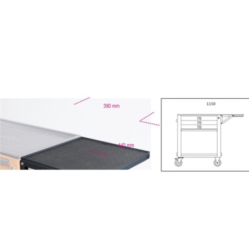 Tablette latérale rabattable pour servante RSC24AXLP/7