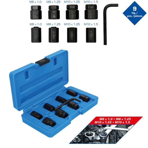 Coffret d'extracteurs de goujons 9 pièces