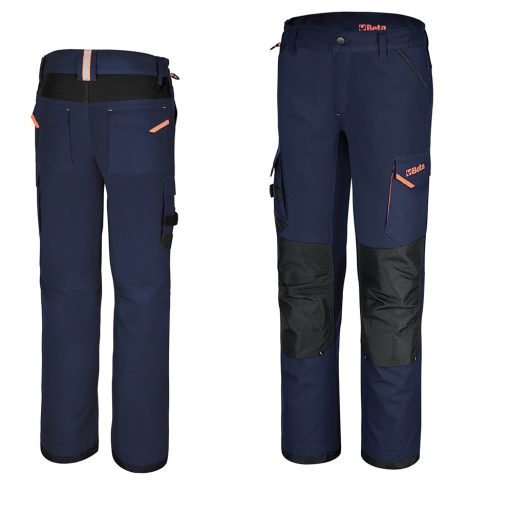 Pantalon de travail multipoches avec inserts en tissu extensible