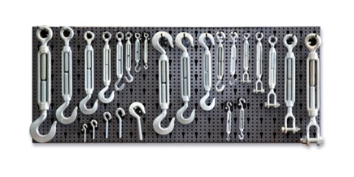 Composition de 230 accessoires pour câbles, avec crochets sans panneau