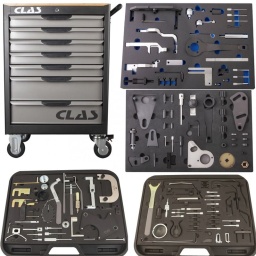 Servante distribution renault/psa génération 2
Modèles :
Renault : Clio 1-2-3-4, Clio Sport 1-2-3, Mégane 1-2-3, Master 1-2, Mégane Scénic 1-2-3, Vel Satis 1-2, Avantime, Kangoo 1-2-3, Laguna 1-2-3, Espace 1-2-3, Trafic 1-2, Wind, Modus, Twingo, Koleos 
Dacia : Logan, Duster, Sandero, Dokker
Nissan : Note, Qashqai, Micra, Interstar, Primastar, Kubistar, Almera, Primera
Opel : Vivaro, Movano
Volvo : S 40, V 40
Moteurs : 1.2-1.2 16V-1.4-1.4 16V-1.5 DCI-1.6-1.6 16V-1.6 D-1.7-1.8-1.8 16V-1.9 TD-1,9-1.9 DCI-1.9 DTI-1.9 CDTI-2.0-2.0 16V-2.1 TD-2.2-2.2 DCI-2.2 DTI-2.2 TD-2.5 DCI-2.5 CDTI-2.5 TD-2.8 D
OEM : MOT 910 MOT 1750 MOT 1543 MOT 1538 MOT 1537 MOT 1536 MOT 1534 MOT 1496 MOT 1490-01 MOT 1489 MOT 1386 MOT 1384 MOT 1348 MOT 1340 MOT 1337 MOT 1318 MOT 1312 MOT 1200-01 MOT 1135-01 MOT 1054 KV113 B0360 KV113 B0280 KV113 B0130 KM-6205 KM-6204 KM-6203 KM-6234 KM-6031
Modèles :
Fiat/Lancia : Ulysse, Scudo, Ducato, Zeta, Phedra
Ford : Fiesta, Fusion, Focus, Focus C-Max
Citroën : C15, C1, C2, C3 Pluriel, C4, C4 Picasso, C5, C6, C8, DS3, DS4, DS5, Xantia, Xsara, Xsara Picasso, Evasion, Berlingo, Jumpy, Jumper, Saxo, ZX, XM, Evasion, AX
Peugeot : 107, 1007, 206 cc, 207, 208, 306, 307 cc, 308, 406, 407, 508, 607, 806, 807, Partner, Expert, Boxer, 206, 106, 605, 205, 405
Moteurs :
Fiat/Lancia : 2.0-2.2 JTD
Ford : 1.4 -1.6 Duratorq TDCI
PSA : 1.0-1.1-1.4-1.6-1.6 16V-1.4 -1.6 HDI-1.8-1.8 16V-2.0-2.0 turbo-1.9 D-2.0 HDI-2.2 HDI-1.8 16V-2.0 16V
OEM : MOT 1436 9797-34 9767-94 9767-89 9767-27 9765-54 9041-TZ 9004-T 7099-TM 7019-T 7018-TY 7017-TR 7017-TM 7015-T 7014-TJ 7014-TM 7004-TG 6012-T 5711-TB 5711-TA 4533-TAD 4533-TAC2 4533-TAC1 4527-TS2 4527-TS1 4507-TL 4507-TJ 4507-TB 4507-TA 4200-TH 303-734 21-262 21-163 188-Q1 174 0153-AK 0606-A1.A2 0194-C 0194-B 0194-A 0189-K 0189-S2 0189-S1 0189-R 0189-L 0189-J 0189-C 0189-B 0189-A 0188-P 0188-Y 0188-Q2 0188-P2 0188-M 0188-J2 0188-J1 0188-H 0188-F 0188-E 0188-D 0188-AK 0188-AH 0178-D 0178-C 0178-B 0178-E 0153-U 0153-N 0153-M 0153-G 0153-AB 0153-A 0134-Q 0134-AF 0132-R 0132-QZ 0132-Q 0132-P 0132-AK 0132-AJ2 0132-AJ1 0132-X 0132-AB 0117-AR
PSA : 1007, 108, 206, 206 CC, 207, 207cc, 208, 2008, 301, 307, 308, 308cc, 308, 3008, 407, 407 Coupé, 5008, 607, Partner III
C2, C3, C3 Picasso, C3, C3111, C4, C4 Picasso, C4, C4 Picasso, Grand Picasso, C5 II, C5 III, C5 III, C6, Berlingo III, DS3, DS3 Cab, C-Elysée, Xsara Picasso
BMW : 118i E87, 120i E87, 316i E46, 316ti Compact E46, 318i E46, 318ti Compact E46, 318i E90, 320i E90, 20i E60, Z4 2.0 E85, X3 2.0i E83
Mini : One (R56), Mini Cooper (R55/R56), Mini Cooper S (R55/R56), Cooper/S, Mini One, Clubman
Jaguar : S-Type, XF, XJ, XJ6
Land Rover : Range Rover Sport, Discovery 3 et 4
Moteurs : 1.0, 1.2i, 1.4, 1.4 VTI, 1.6, 1.6 VTI, 1.6 THP, 1.6 diesel,1.8, 2.0, 2.5, 3.0 L, 2.7 D/TDV6/HDi/TDVi