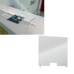 Barrière de protection pour comptoir ou caisse en plexiglas transparent incolore.
Permet de rassurer le client ainsi que le personnel de votre entreprise face au virus.
En effet celui-ci créer une barrière transparente et quasiment invisible contre les postillons principaux vecteurs de transmission d’épidémie
Livré avec deux supports pouvant être insérés à 3 endroits différents selon la configuration souhaitée
Facile à monter et à installer
Facile à désinfecter
5mm d’épaisseur, en plexiglass transparent
Passe document de 250x100mm