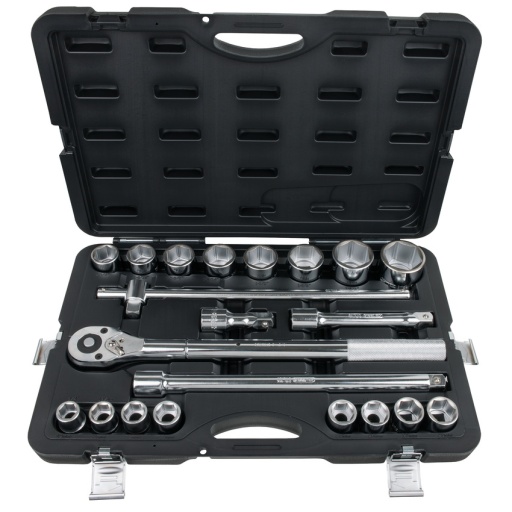 Coffret de douilles 6 pans en pouces et accessoires 3/4'', 21 pièces