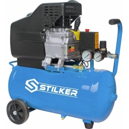 Compresseur coaxial 24L 8 bar 2CV 230V mono
Compresseur piston coaxial lubrifi&eacute; &agrave; l'huile avec transmission directe.
C&acirc;ble HO5VV-F 3G1,5mm&sup2;.
IPX2.
Livr&eacute; sans bidon d'huile.


Livr&eacute; avec :
filtre &agrave; air
joints
manuel d'utilisation
Rotation 2850 tr/min
Puissance 2CV
Alimentation 230V - 50Hz mono
Pression max 8 bar
Capacit&eacute; cuve 24L
Niveau sonore 97dB
Volume d'air engendr&eacute; 160 l/min
Sortie avec raccord rapide

Usage
souffler, gonfler, clouer, agrafer, peindre

Dimensions 55x34x58cm
Poids 24KG
Niveau sonore en LPA 73,5dB