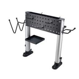 Porte-outils et accessoires, spécialement conçu pour être utilisé avec l'extracteur de poussière portable Power-TEC (référence 92697) et ranger les flexibles, cordons d'alimentation, outils, etc.

Support polyvalent.
Conçu pour être monté sur l'extracteur de poussière Power-TEC, référence 92697.
Équipé de crochets pour flexibles et cordons d'alimentation et de crochets supplémentaires pour les outils de ponçage et les consommables.