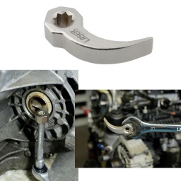 Adaptateur pour pied-de-biche &agrave; carr&eacute; de 1/2"
Un article bienvenu et tr&egrave;s demand&eacute; qui vient compl&eacute;ter la gamme d'adaptateurs pour pied-de-biche Laser. 
La t&ecirc;te d'adaptation pour pied-de-biche Laser 9205 est con&ccedil;ue pour permettre l'utilisation d'une barre de force ou d'un cliquet &agrave; carr&eacute; de 1/2" pour forcer et soulever. 
La conception &agrave; profil bas, combin&eacute;e &agrave; l'entra&icirc;nement &agrave; 8 points (double carr&eacute;), permet de l'utiliser dans une plus grande vari&eacute;t&eacute; de positions qu'un pied-de-biche &agrave; t&ecirc;te fixe traditionnel, ce qui est id&eacute;al pour les endroits difficiles d'acc&egrave;s.
T&ecirc;te d'adaptation pour pied-de-biche, &agrave; utiliser avec une barre de force, une cl&eacute; de roue ou un cliquet. 
Peut &eacute;galement &ecirc;tre utilis&eacute;e avec une cl&eacute; plate de 27 mm.
Profil carr&eacute; de 1/2" x double carr&eacute; (8 pans), qui permet de la positionner avec pr&eacute;cision. Id&eacute;ale pour une utilisation dans des espaces confin&eacute;s.
Longueur : 75 mm. Largeur : 15 mm.
En acier SCM440 pour la robustesse (duret&eacute; 40-44), avec finition nickel&eacute;e.
Un adaptateur plus petit pour pied-de-biche &agrave; carr&eacute; de 3/8" est &eacute;galement disponible, voir la r&eacute;f&eacute;rence Laser 8814.