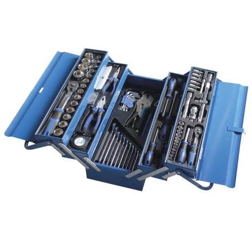 Composition caisse a outils + 76 outils
