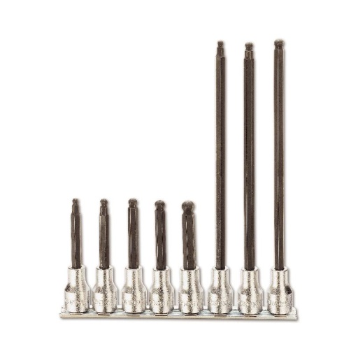 Rail 8 douilles 1/2 6 pans mâles tête sphérique 920bp