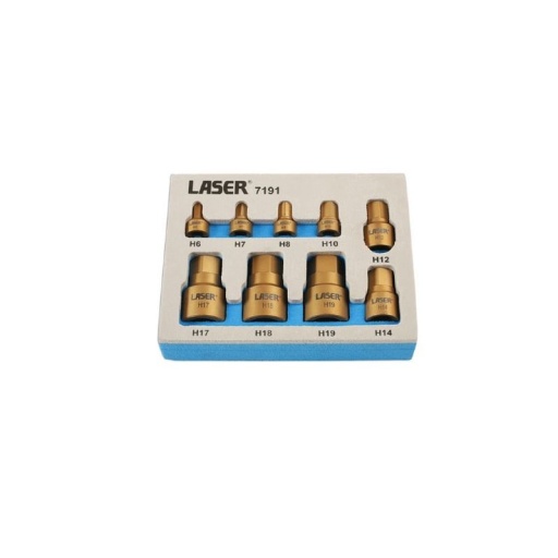 Mini module douille 6 pans mâle titanium 6 à 19mm