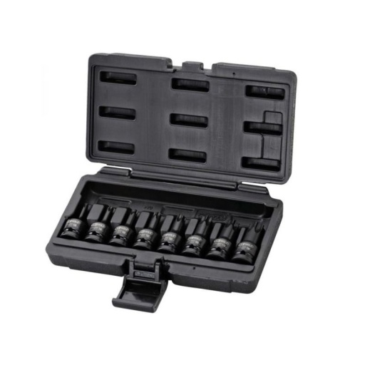 Jeu de douilles mâles à chocs courtes TORX® 1/2", 8 pcs