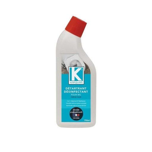 Détartrant désinfectant WC parfum fleuri - bouteille coudée de 750mL