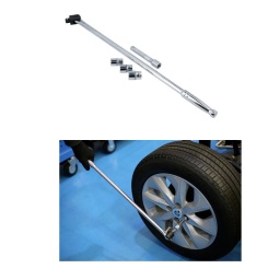 Jeu de barres de force à carré de 1/2", comprenant une barre de force de 600 mm sans cliquet, à tête flexible, conçue pour desserrer les fixations grippées ou corrodées. 
Il comprend également 3 douilles à 6 pans (17, 19 et 21 mm), ainsi qu'une rallonge de 125 mm de long. 
Tous les outils sont en chrome-vanadium avec finition chromée, et fini au phosphate noir pour la tête remplaçable de la barre de force.

Le jeu comprend : 1 barre de force de 600 mm à carré de 1/2" (Référence 1343).
Dépasse la DIN 3122 de 512 N.m. Le point de rupture de cet outil est de 80 kgf.m, ce qui équivaut à 784,815 N.m.
Également inclus : 3 douilles à 6 pans à carré de 1/2". Tailles : 17, 19 et 21 mm (38 mm de longueur). 1 rallonge. Longueur : 125 mm.
En chrome-vanadium avec finition chromée.
Une tête de remplacement pour la barre de force est disponible, voir la référence Laser 1545