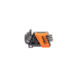 Jeu de 8 clés mâles coudées pour vis torx (art. 97tx) avec support
- t9-t10-t15-t20-t25-t27-t30-t40
- uni6753-din911-iso2936
- qualité premium beta depuis 1939