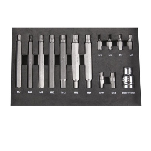 Coffret 13 embouts XZN+porte embouts 1/2 pouces