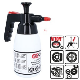 En polyamide (PA) de qualité supérieure
Pour différents liquides contenant du solvant, tels que les nettoyants de freins (sans acétone), les détergents, solvants et produits de nettoyage, etc.
Le jet du spray peut être réglé en tournant la buse
Buse de spray en plastique
Joints en Caoutchouc fluoré (FKM)