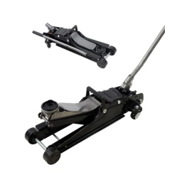 Cric extra bas 85mm 
caracteristiques : 
- semelle rotative 
- chassis robuste 
- système anti-surcharge 
- h. mini : 85mm - h. maxi : 381mm 
- dimensions : 560x212x145mm 
- poids : 12.6kg