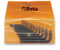 Jeu de 13 clés mâles coudées pour 
vis Torx® (art. 97TX) en trousse
T6-T7-T8-T9-T10-T15-T20
T25-T27-T30-T40-T45-T50