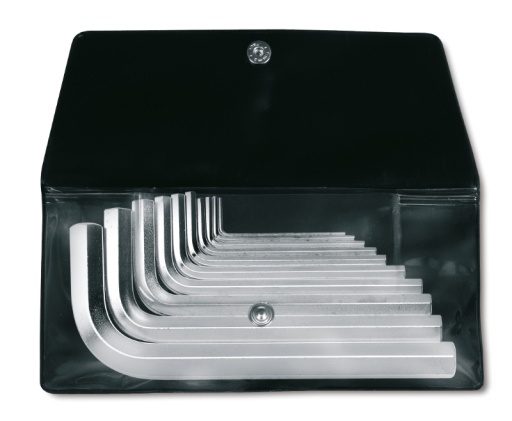 Jeu de 10 clés mâles 6 pans coudées (art. 96) en trousse