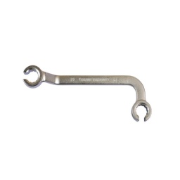 Clé de 19 mm pour conduite d'injection diesel
Pour la dépose de l'installation des conduites d'injection de carburant sur les moteurs diesel
19 mm à profil 12 pans
Angles et décalages multiples pour un accès facile
En chrome-vanadium
Autres tailles disponibles :  14 mm (Laser 6852) et 17 mm (Laser 6851)