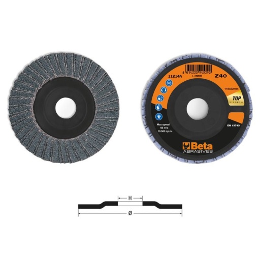 Disque à double lamelle top line zirconium support plastique 125mm 11214B grain 60