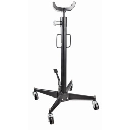 Vérin de fosse 600kg (descente homme mort) Caractéristiques : - commande à pied - tige chromée - sécurité contre la surcharge - commande descente : type homme mort - 4 roues pivotantes 11280-2000mm