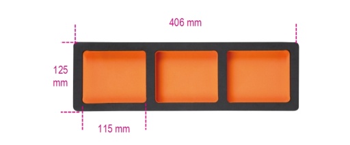 Plateau thermoformé souple pour C38 avec 3 bacs de rangement