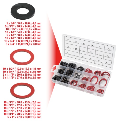 Assortiment de joints de plomberie 141 pcs