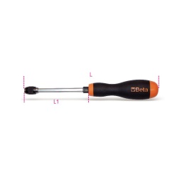 Poignée porte-embouts à bague de deverrouillage rapide
- pour embouts 1/4"
- long: 230mm / lame 110mm - qualité premium beta depuis 1939