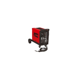 Poste de soudage à fil mig-mag. 
- égalment prevu pour soudage en continu et par points avec regulation électronique du temps de pointage. 
-utilisation universelle pour differents types de materiaux tels que acier. acier inox. aciers à haute résistance et aluminiumm 
- fourni avec accessoires de soudage mig-mag.
- poste equipe en standard avec galet et gaine 0.6/0.8 mm - tension reseau 50/60 hz : 230 volts 1phase
- puissance absorbee 60%/m2x: 2.3-5.2 kw atts
- fusible au reseau : 16 ampères
tension a vide max : 31 volts
plage de réglage : 30 a 170 ampères
courant max : 140 ampères a 20%
courant a 60% : 80 ampères
diamètre fils acier (mm  : 0.6 - 0.8 épaisseur matériel conseille : 1 - 6 mm diamètre fils inox (mm  : 0.8 épaisseur matériel conseille :1-6 mm 
diamètre fils alu (mm  : 0.8 - 1 épaisseur matériel conseille : 1-4 mm dimensions (mm  :800x450x570
- poids (kg) : 38 
- accessoires livres :torche - câble demasse -Réducteur de pression 