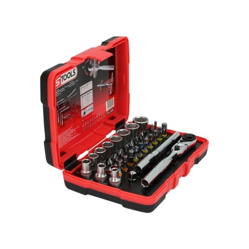 Jeu d'embouts de vissage à code couleur et douilles 1/4"", 33 pcs"