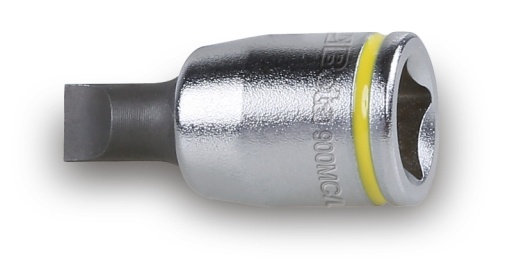 Douille tournevis pour vis à fente, colorée chromée 6,5mm