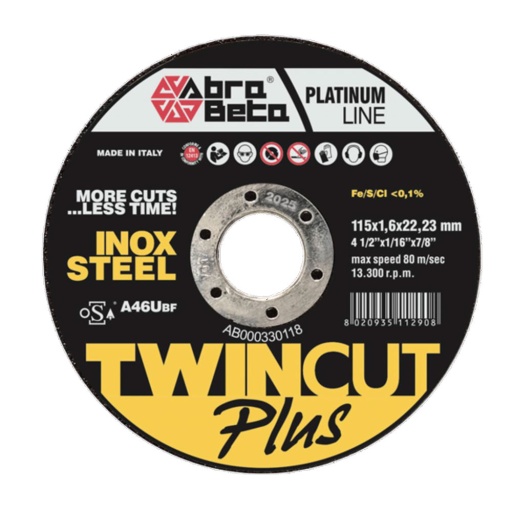 Pack 300 disques à decouper 125x1,0mm twincut plus 