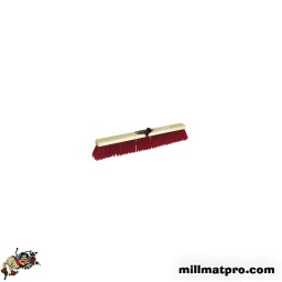 Balai de cantonnier 600x55mm 
- nylon rouge 9/10
- hauteur poils 80mm - manche 28mm 