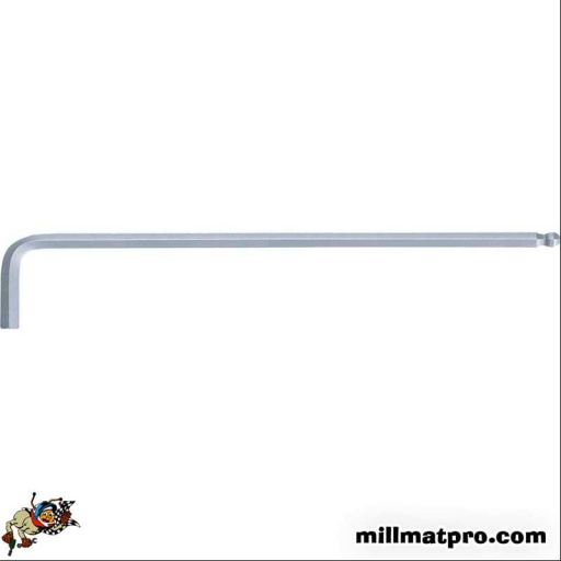 Clé mâle 6 pans à tête sphérique extra-longue, 1/16''