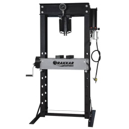 Presse d'atelier 40 tonnes 
- table de travail ajustable a differentes hauteurs
- piston retour automatique
- ves de dressage