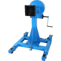 Idéal pour travaux sur moteurs démontés, boîtes de vitesses et différentiels 
Support rotatif à 360° dans les 2 sens par manivelle 
Sécurité et stabilité renforcées 
Grande mobilité: 2 roues fixes et 2 roues directionnelles 
5 pieds sur tige filetée pour immobiliser le support moteur 
Version lourde 
Compact une fois les pieds rétractés dans le châssis 

