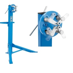 Chevalet pour inspection des véhicules. 
Les plus : 
Permet d'effectuer une rotation à 360° du moteur 
Structure compacte et robuste en acier soudé 
Butée mécanique à vis pour bloquer le moteur lorsqu'il est en position 
Bras d'ancrage galvanisé à réglage multiple pour une préhension parfaite 
Bac porte-outils de série